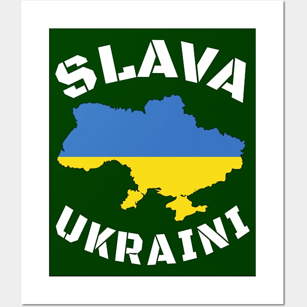 SLAVA UKRAINI! Glory to Ukraine! Freedom for Ukraine Wall Art by Vladimir Zevenckih